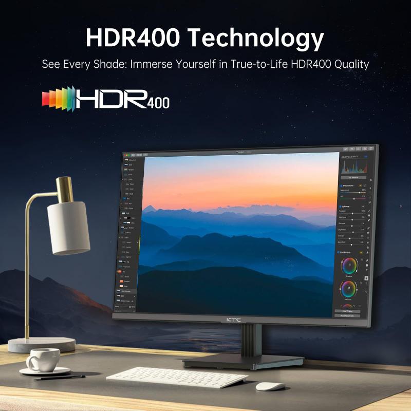 Monitor KTC 4K UHD de 27 polegadas (3840 x 2160) IPS 60 Hz HDR400